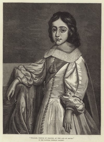 オレンジの王子、ウィリアム、7歳で国立肖像画ギャラリー 作： Cornelius Janssen van Ceulen